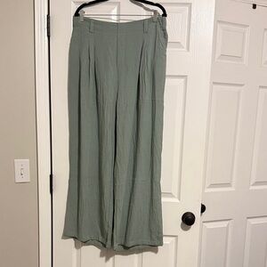 HALARA Sage Green Wide-Leg Trousers
